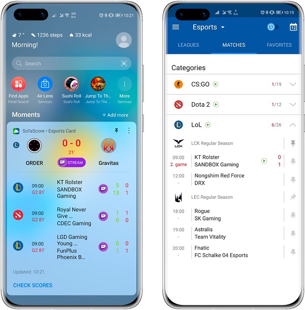 Huawei SofaScore ešport